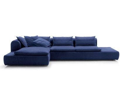 Corner sofa L-shape Furniture Blue Sofas Textile Couch Upholstery Couches Sofa